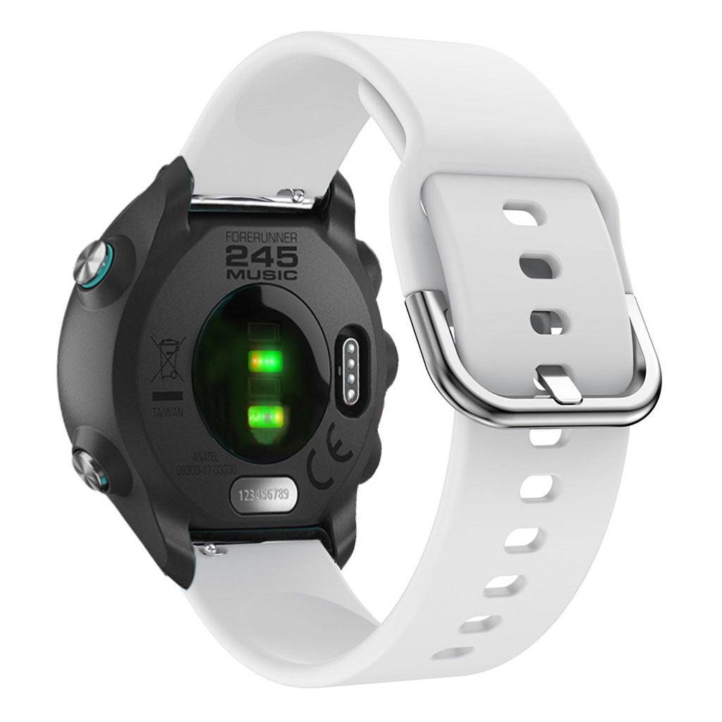 Rigtigt nydelig Garmin Forerunner 245 Silikone Rem - Hvid#serie_2