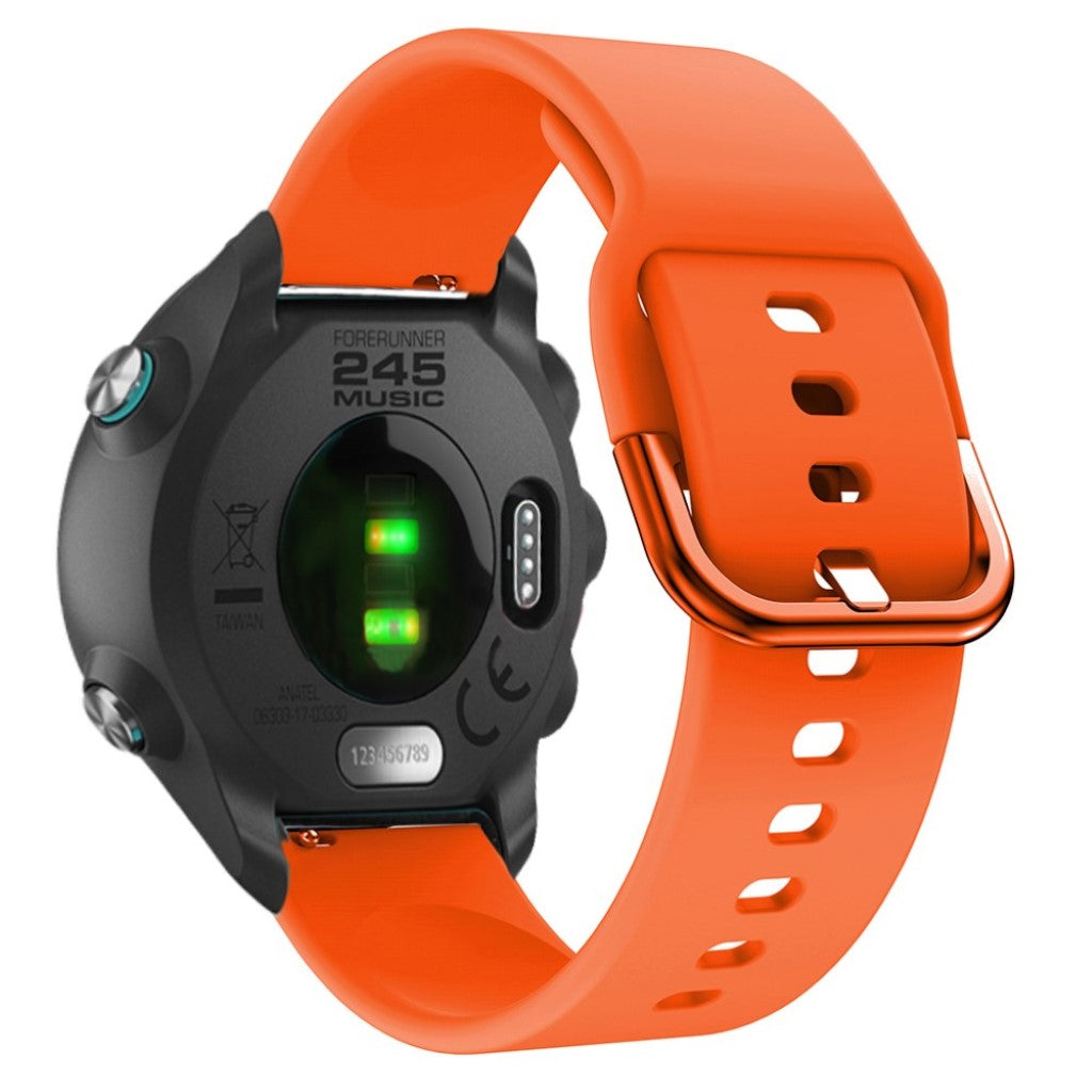Rigtigt nydelig Garmin Forerunner 245 Silikone Rem - Orange#serie_5