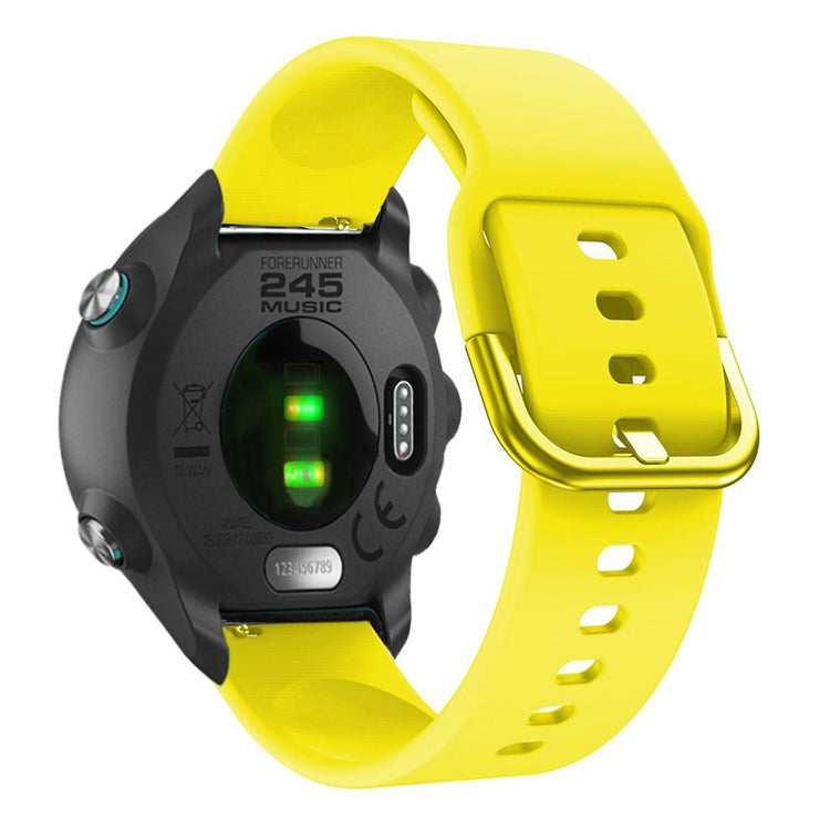 Rigtigt nydelig Garmin Forerunner 245 Silikone Rem - Gul#serie_6