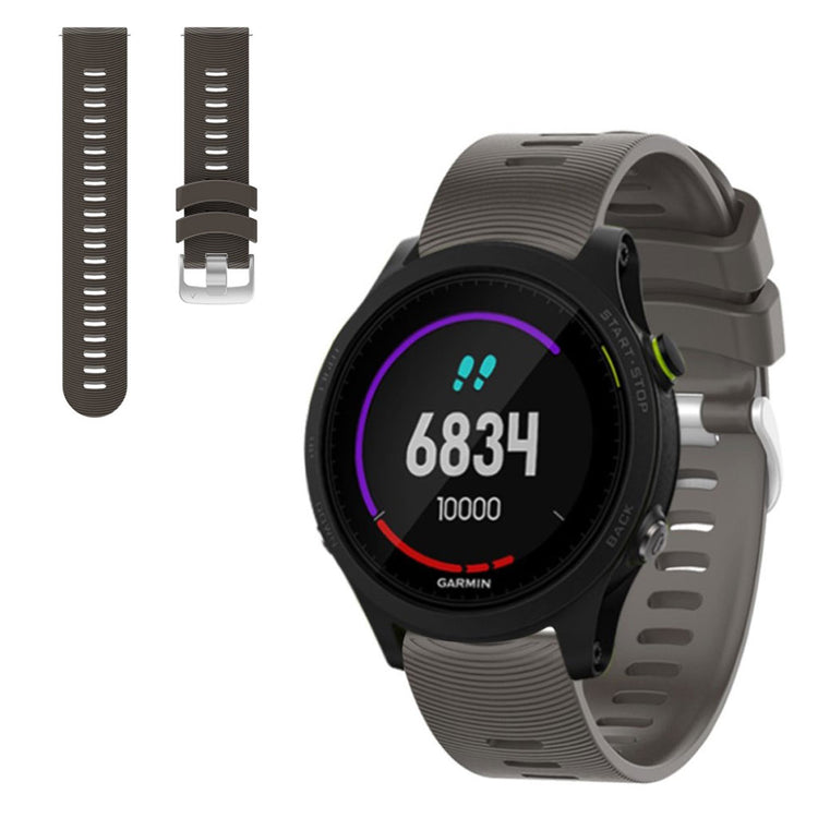Vildt elegant Garmin Forerunner 245 Silikone Rem - Sølv#serie_9