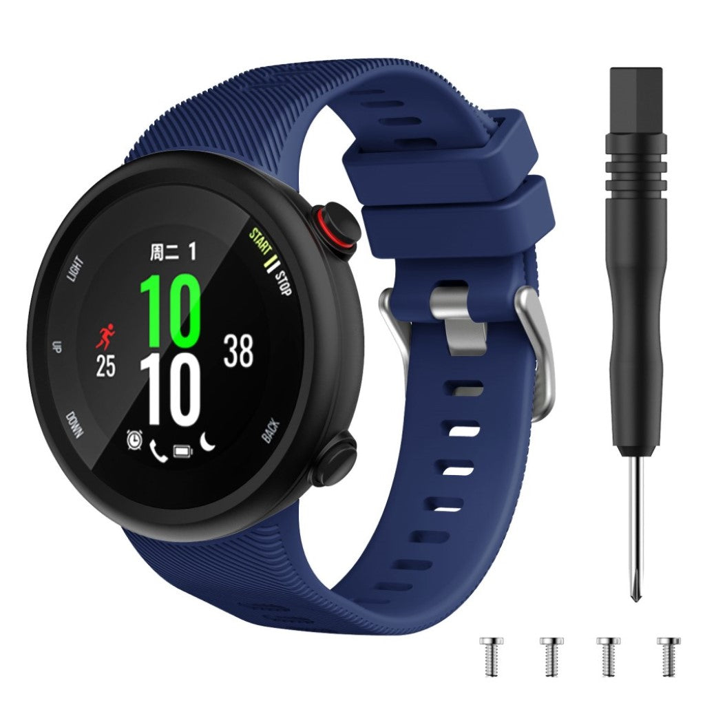 Helt vildt godt Garmin Forerunner 45S Silikone Rem - Blå#serie_13