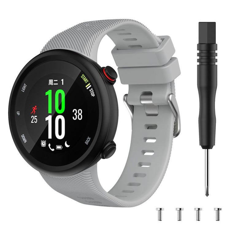 Helt vildt godt Garmin Forerunner 45S Silikone Rem - Sølv#serie_3