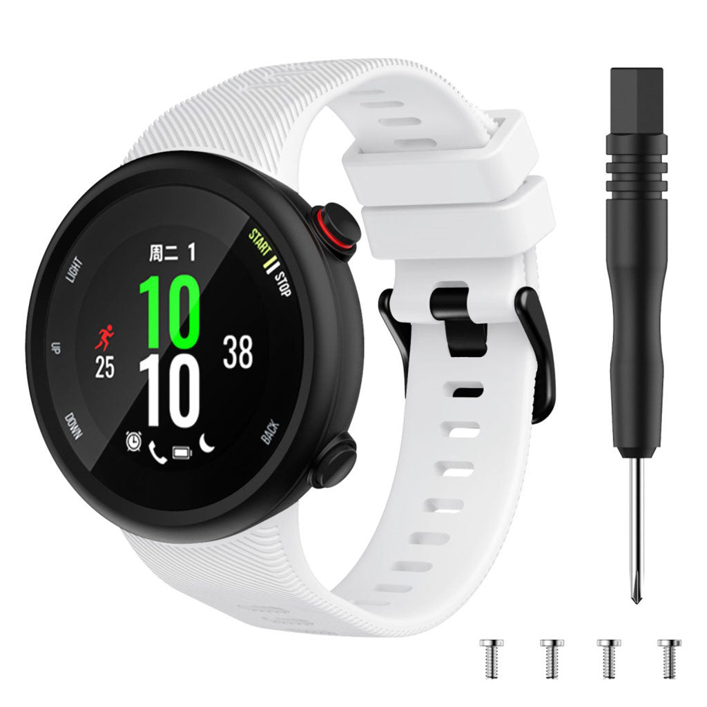Sejt Garmin Forerunner 45S Silikone Rem - Hvid#serie_2