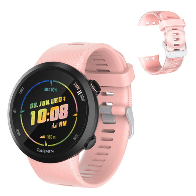 Meget komfortabel Garmin Forerunner 45 Silikone Rem - Pink#serie_10