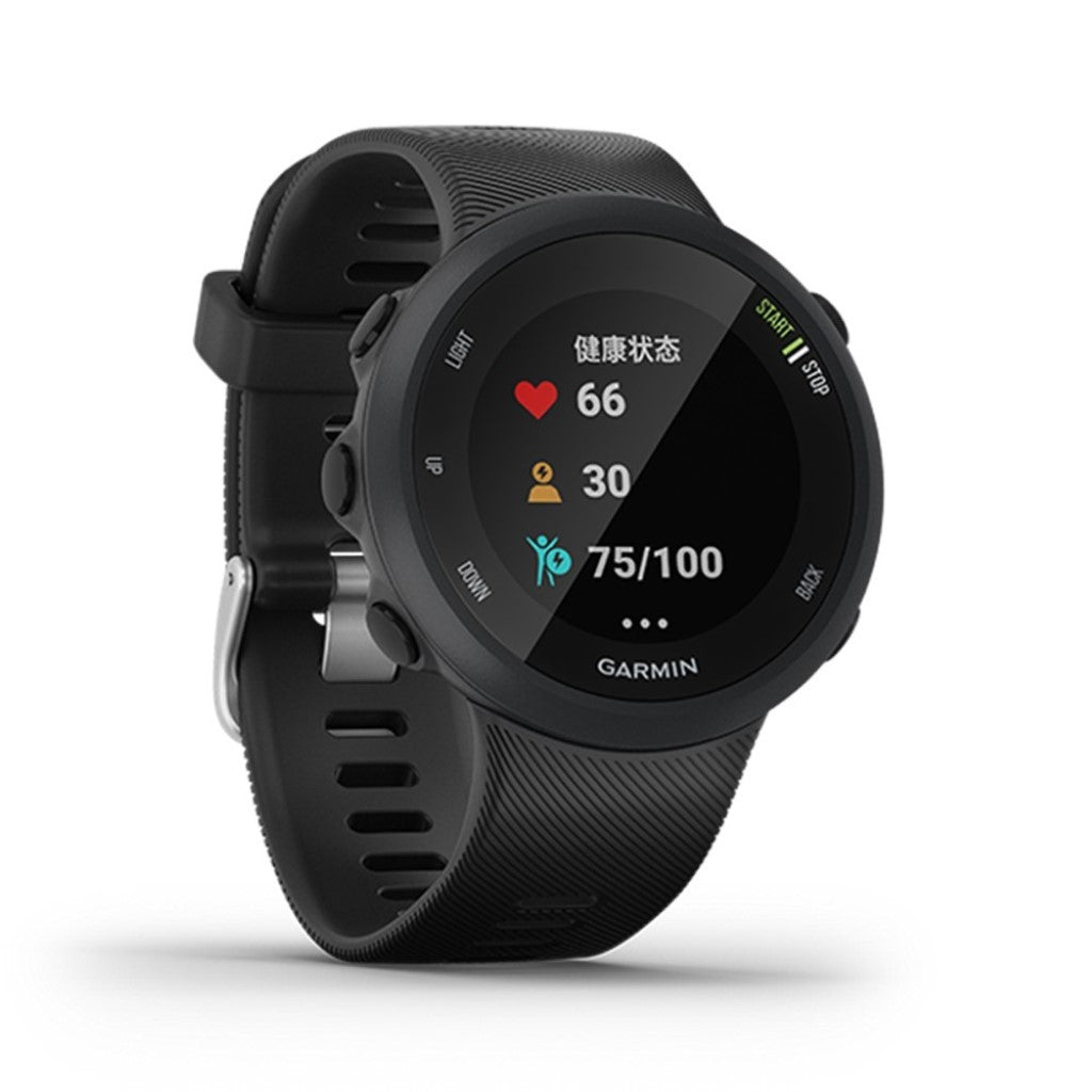 Meget komfortabel Garmin Forerunner 45 Silikone Rem - Sort#serie_2