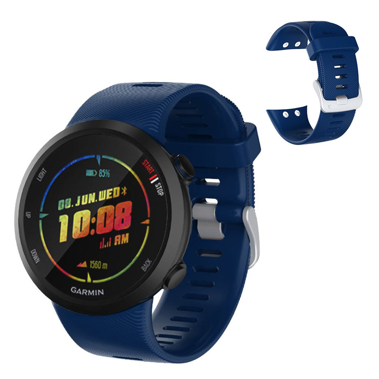 Meget komfortabel Garmin Forerunner 45 Silikone Rem - Blå#serie_7