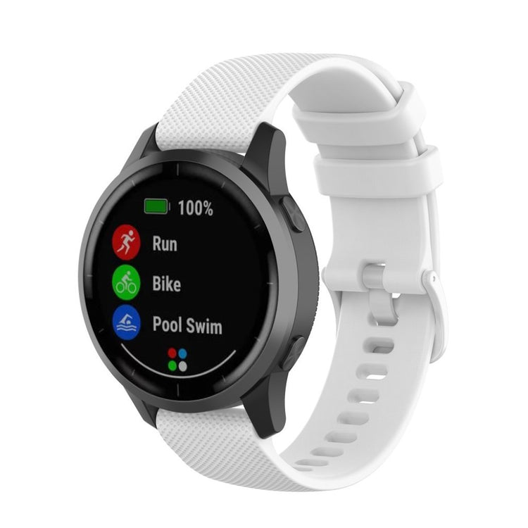 Mega nydelig Garmin Vivoactive 4 Silikone Rem - Hvid#serie_2