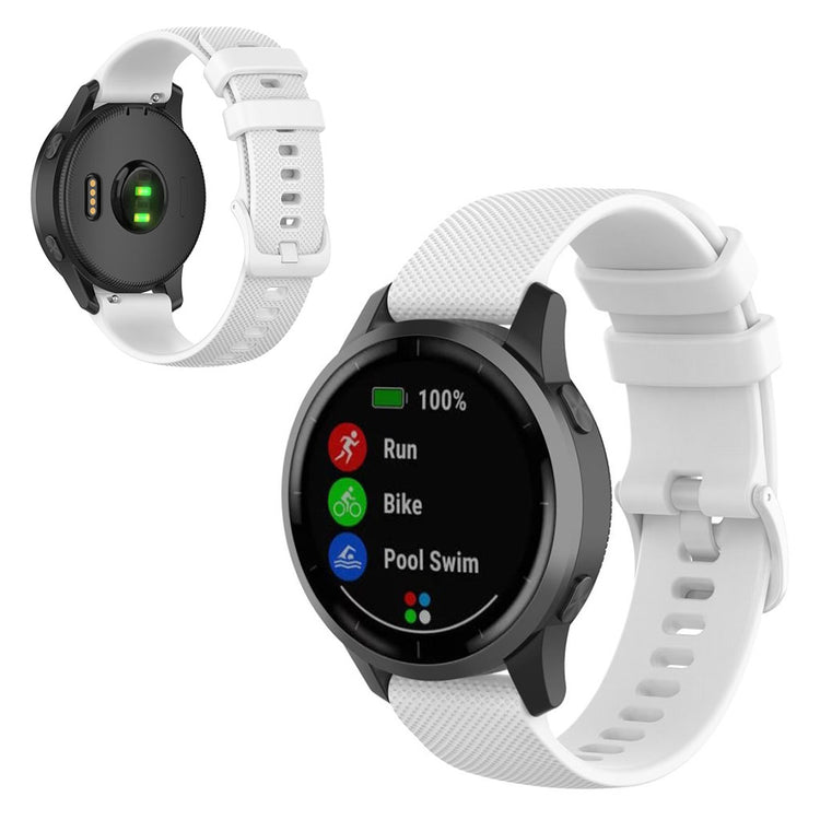Mega nydelig Garmin Vivoactive 4 Silikone Rem - Hvid#serie_2