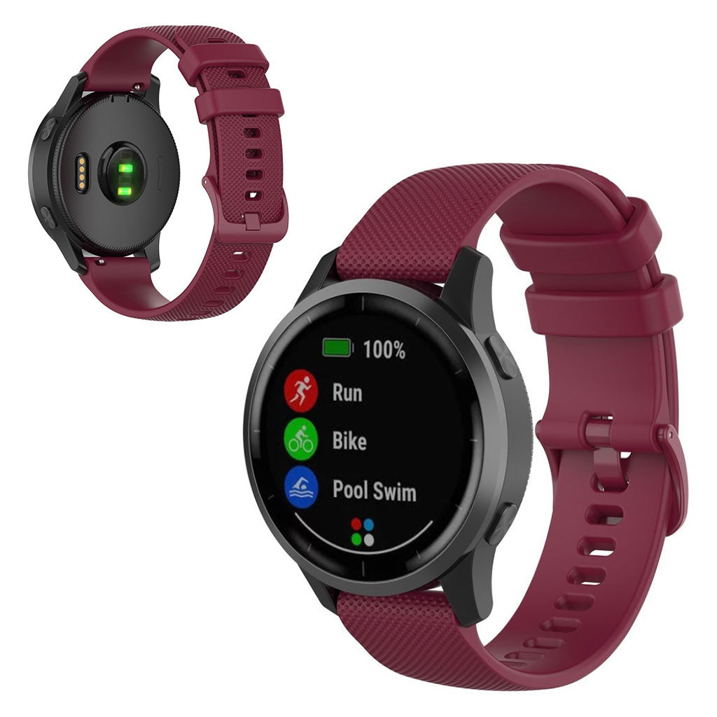 Mega nydelig Garmin Vivoactive 4 Silikone Rem - Rød#serie_4