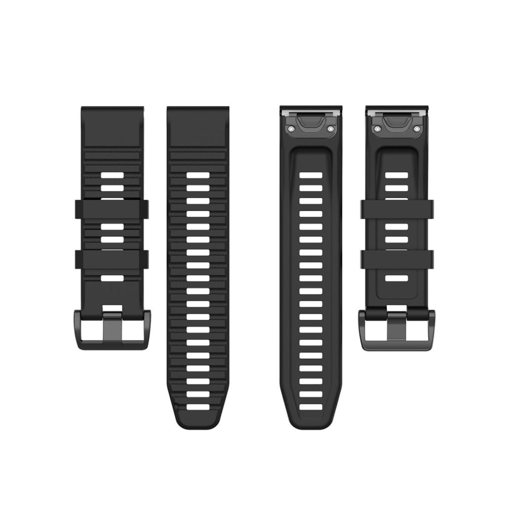 Helt vildt cool Garmin Fenix 6X Silikone Rem - Sort#serie_1