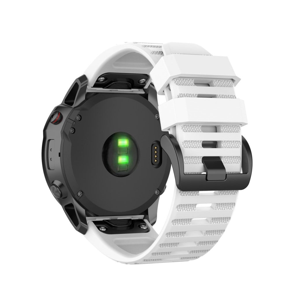Helt vildt cool Garmin Fenix 6X Silikone Rem - Hvid#serie_2