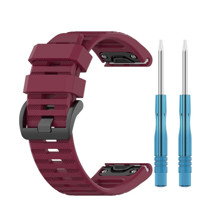 Helt vildt cool Garmin Fenix 6X Silikone Rem - Rød#serie_4