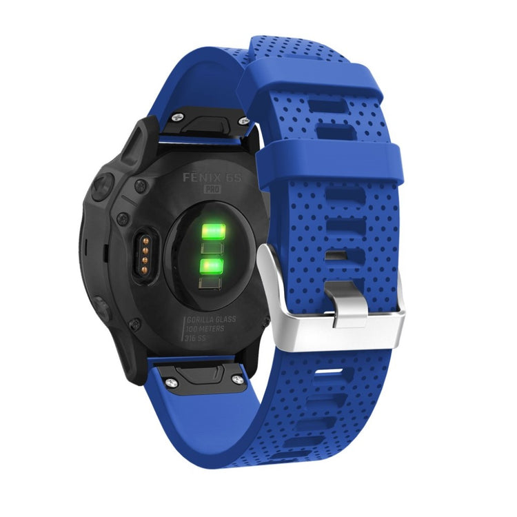 Helt vildt nydelig Garmin Fenix 6S Silikone Rem - Blå#serie_10