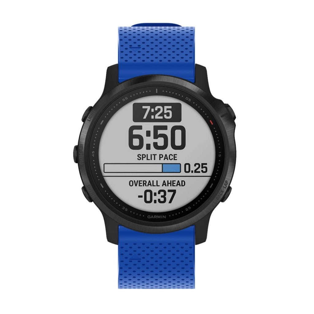 Helt vildt nydelig Garmin Fenix 6S Silikone Rem - Blå#serie_10