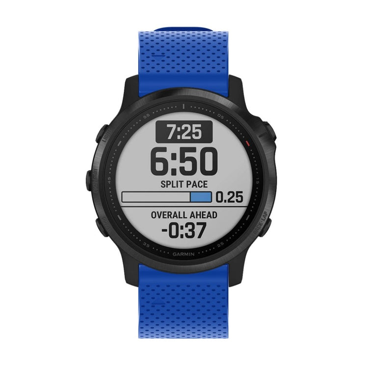 Helt vildt nydelig Garmin Fenix 6S Silikone Rem - Blå#serie_10