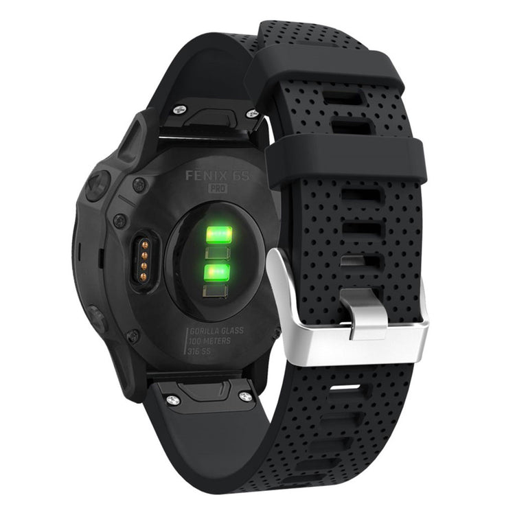 Helt vildt nydelig Garmin Fenix 6S Silikone Rem - Sort#serie_1
