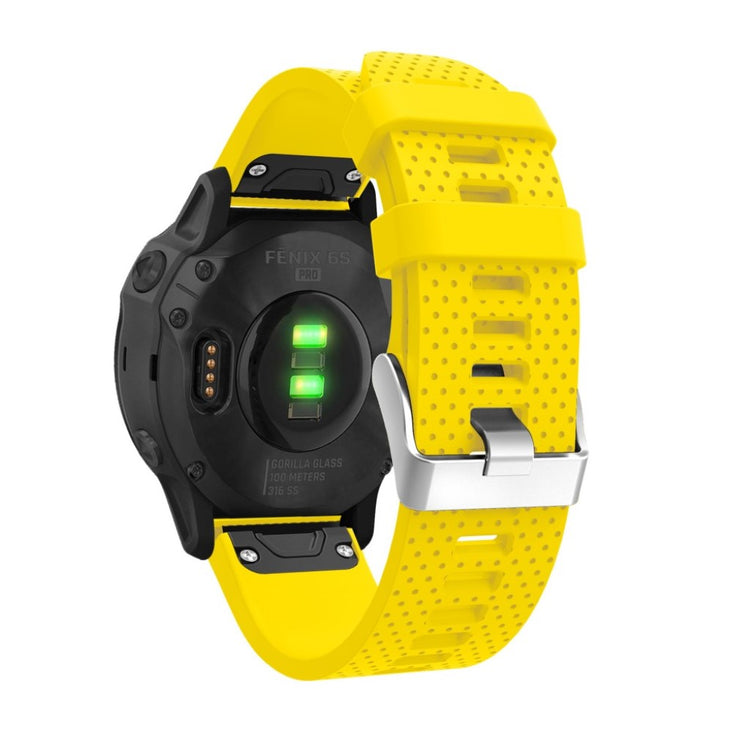 Helt vildt nydelig Garmin Fenix 6S Silikone Rem - Gul#serie_6