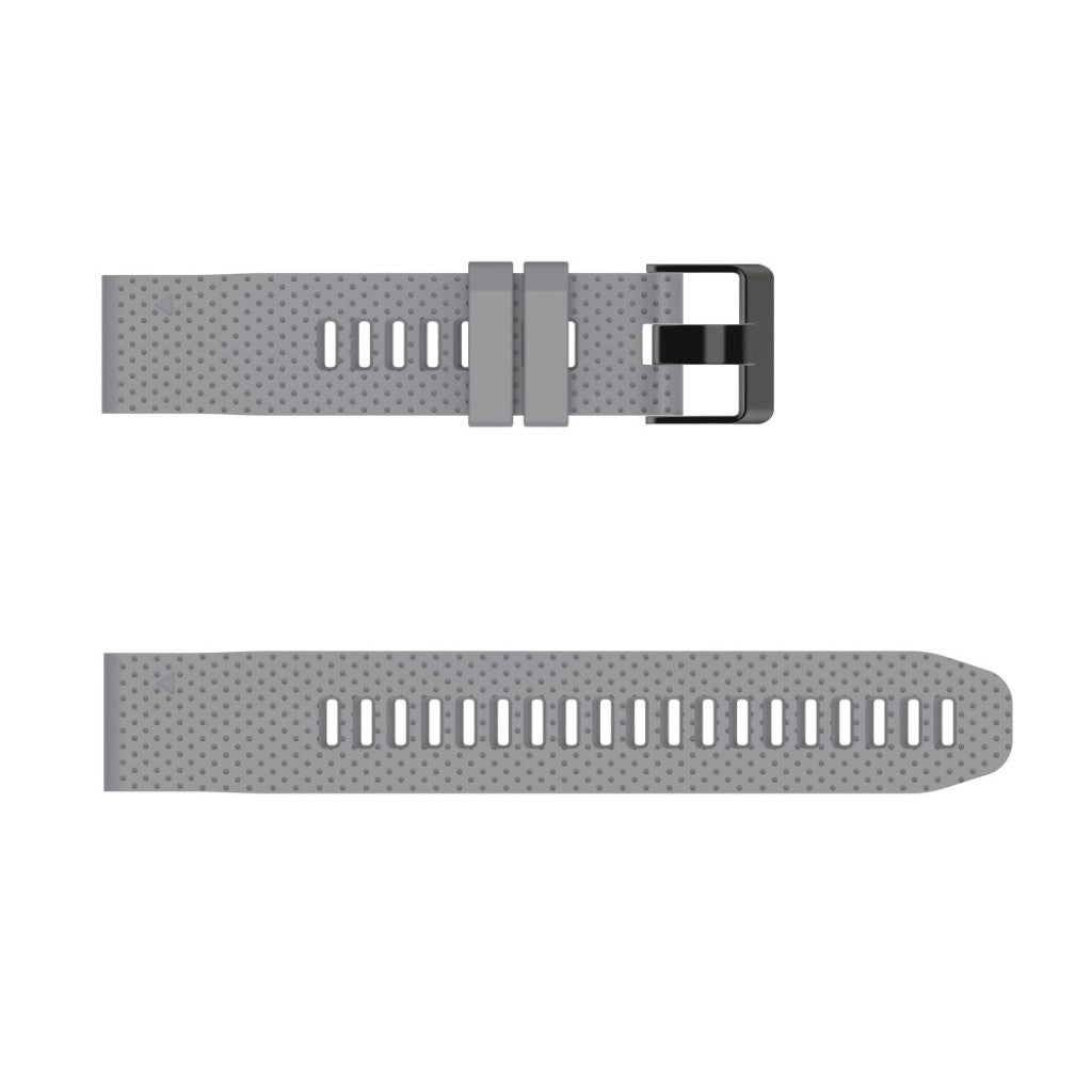 Helt vildt komfortabel Garmin Fenix 6S Silikone Rem - Sølv#serie_3