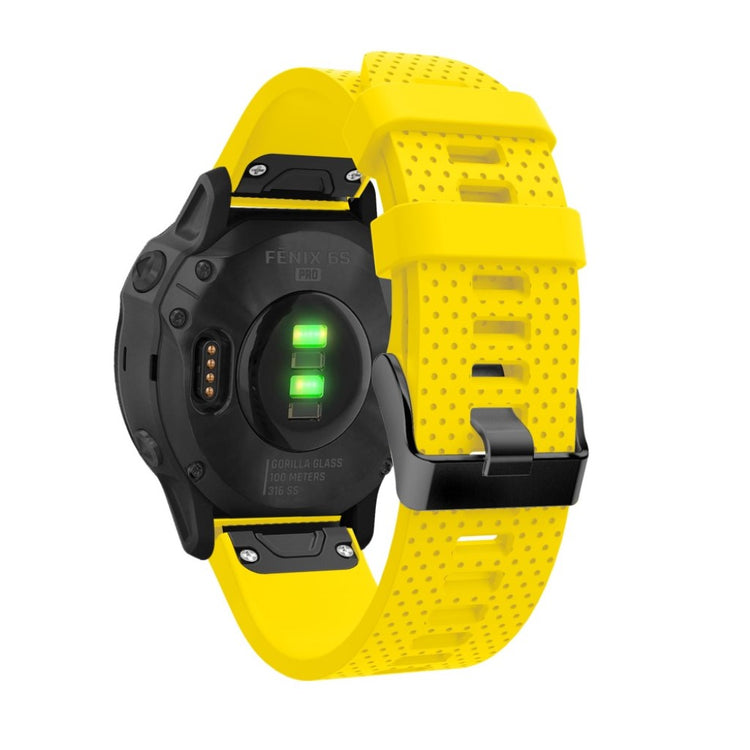 Helt vildt komfortabel Garmin Fenix 6S Silikone Rem - Gul#serie_5