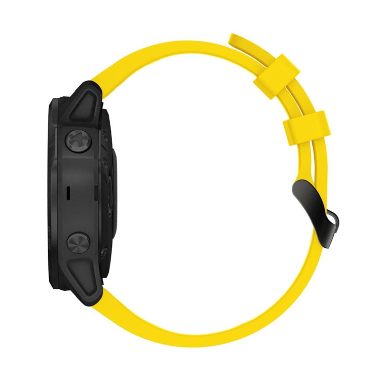 Helt vildt komfortabel Garmin Fenix 6S Silikone Rem - Gul#serie_5