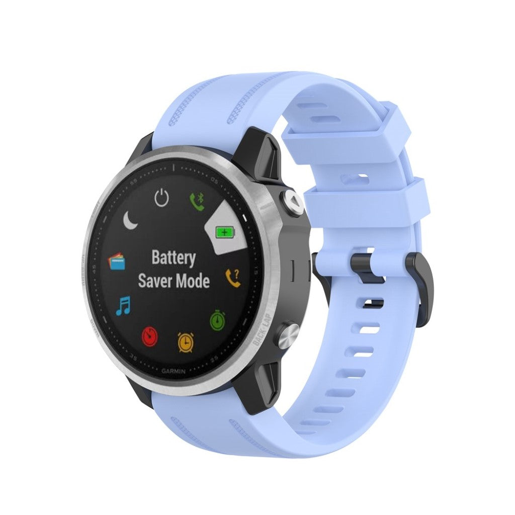 Rigtigt sejt Garmin Fenix 6S Silikone Rem - Blå#serie_7