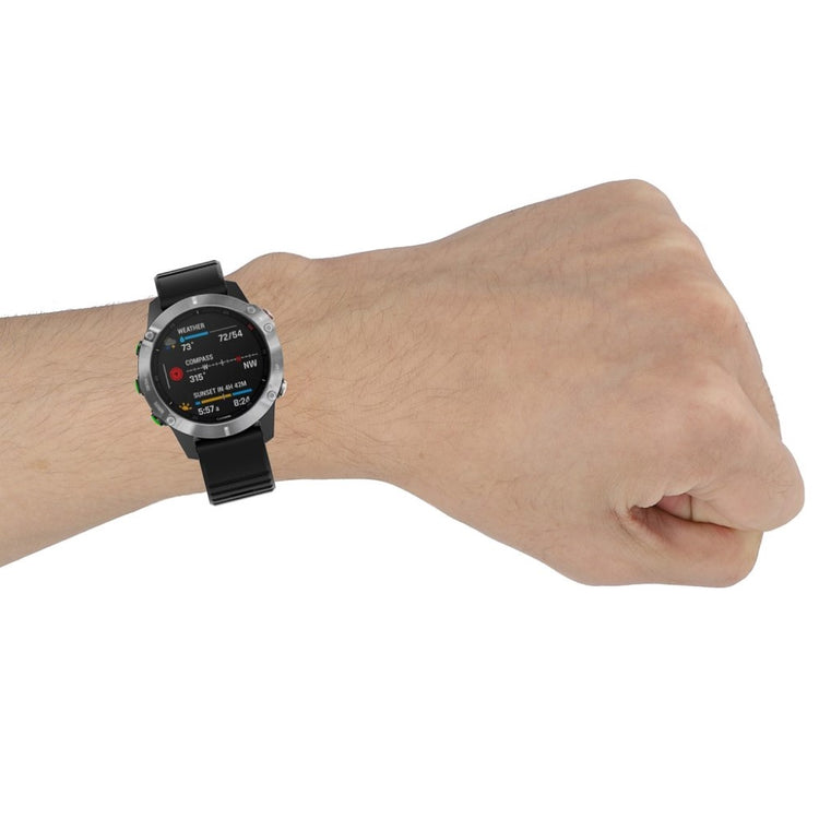 Mega kønt Garmin Fenix 6 Silikone Rem - Sort#serie_1