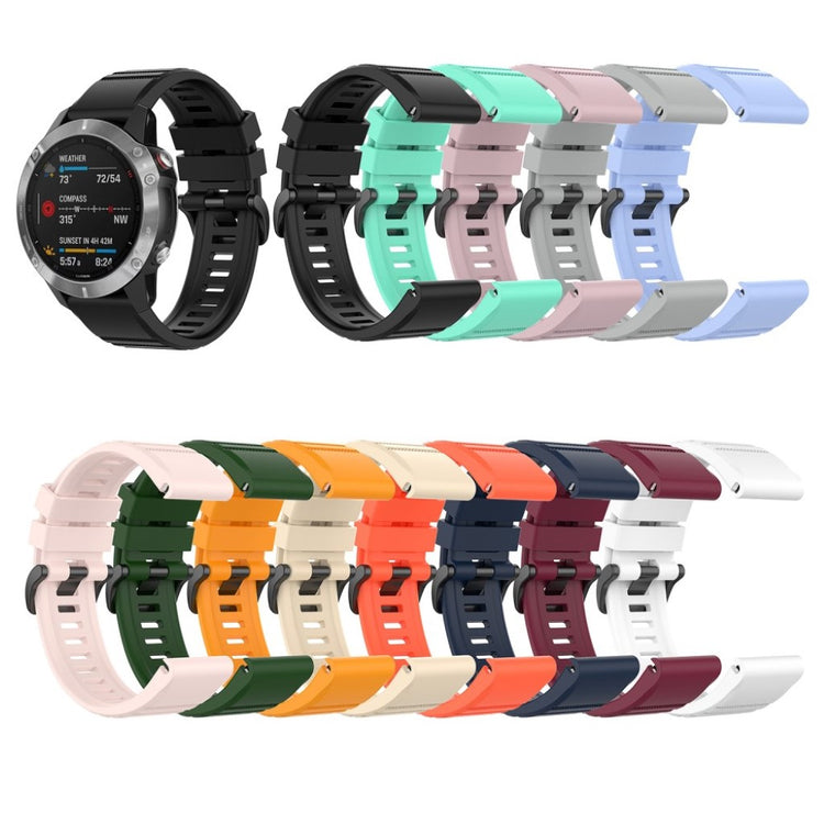 Mega kønt Garmin Fenix 6 Silikone Rem - Sort#serie_1