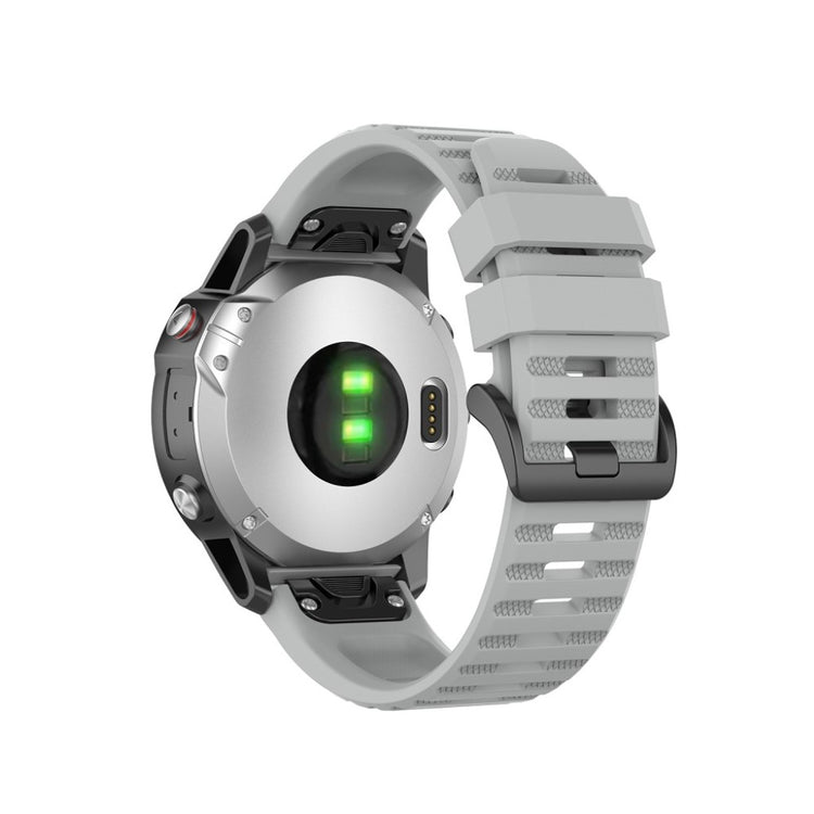Mega kønt Garmin Fenix 6 Silikone Rem - Sølv#serie_5