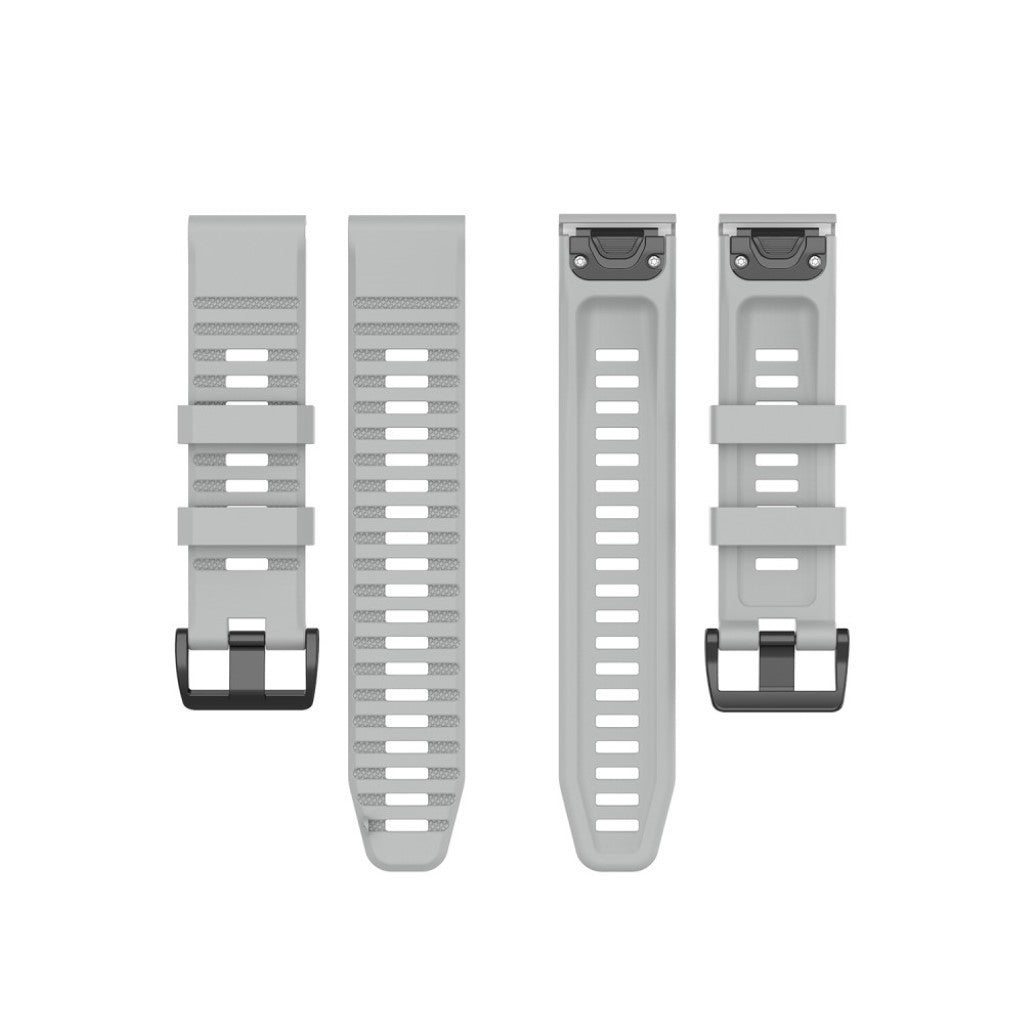 Mega kønt Garmin Fenix 6 Silikone Rem - Sølv#serie_5