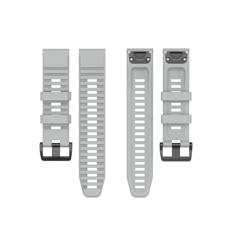 Mega kønt Garmin Fenix 6 Silikone Rem - Sølv#serie_5