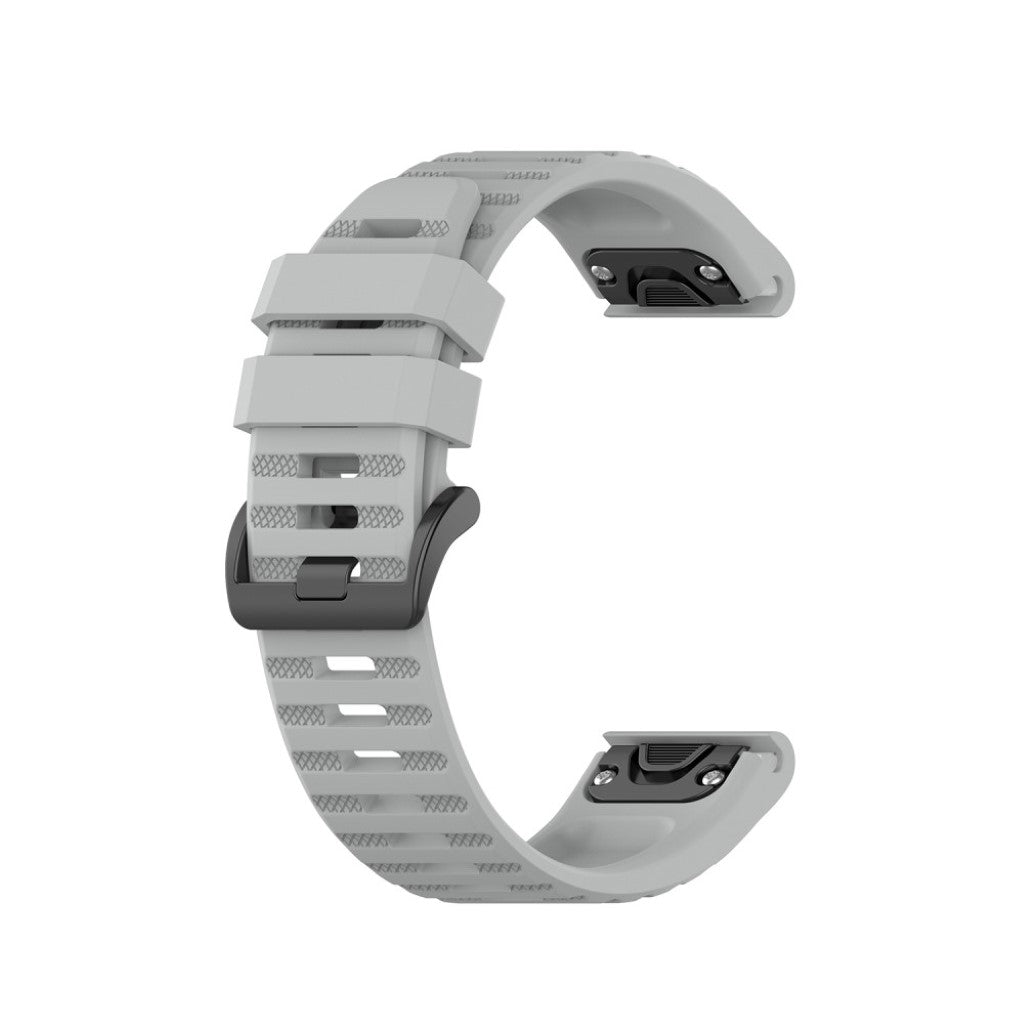 Mega kønt Garmin Fenix 6 Silikone Rem - Sølv#serie_5