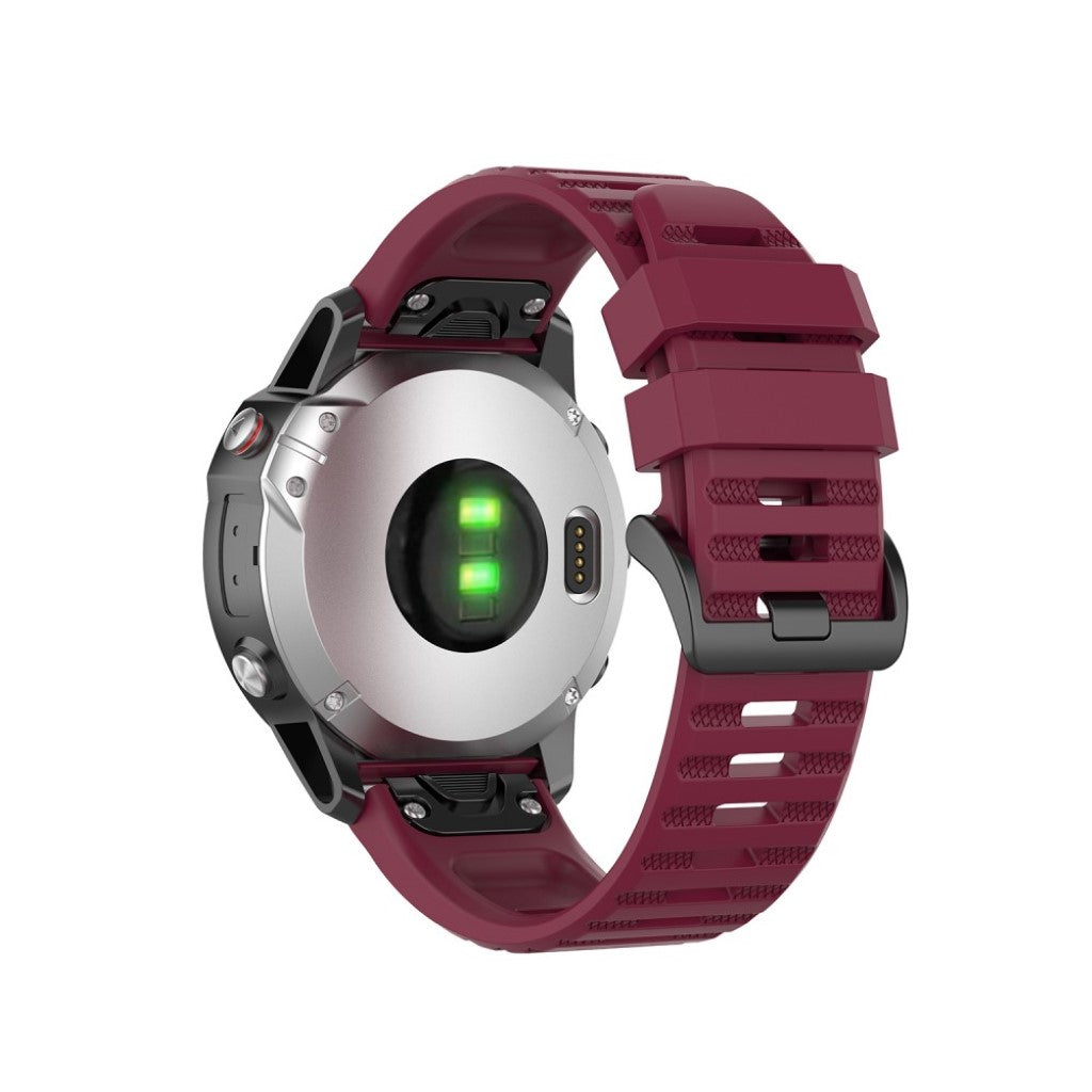 Mega kønt Garmin Fenix 6 Silikone Rem - Rød#serie_6