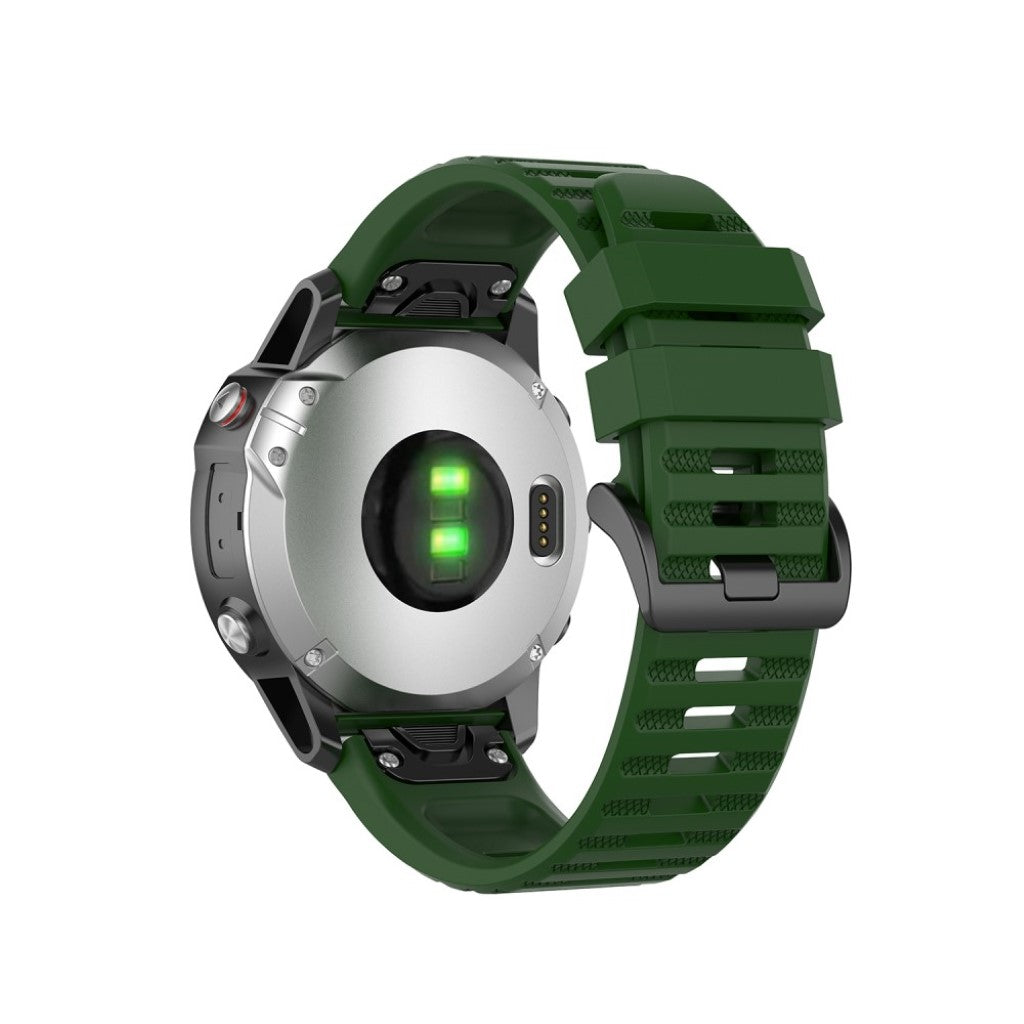 Mega kønt Garmin Fenix 6 Silikone Rem - Grøn#serie_8