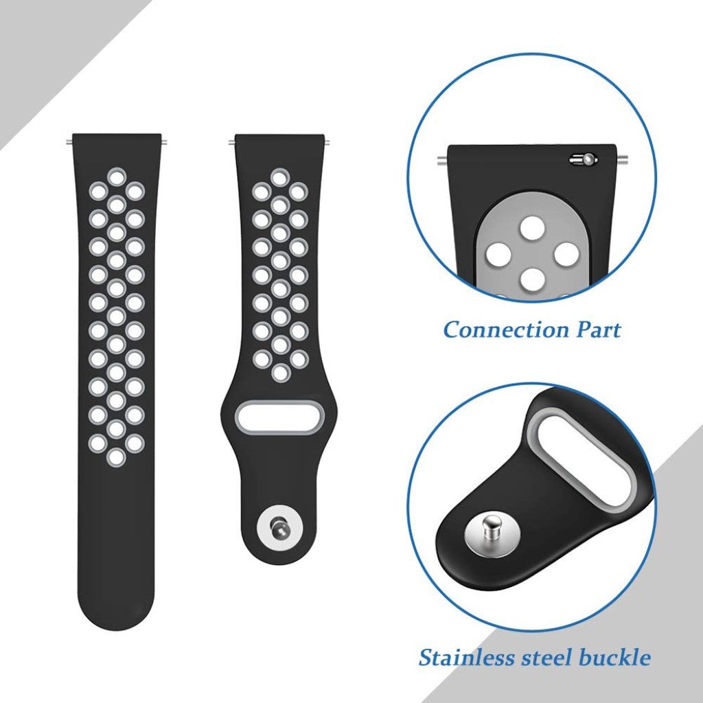 Fremragende Garmin Venu Silikone Rem - Sort#serie_3