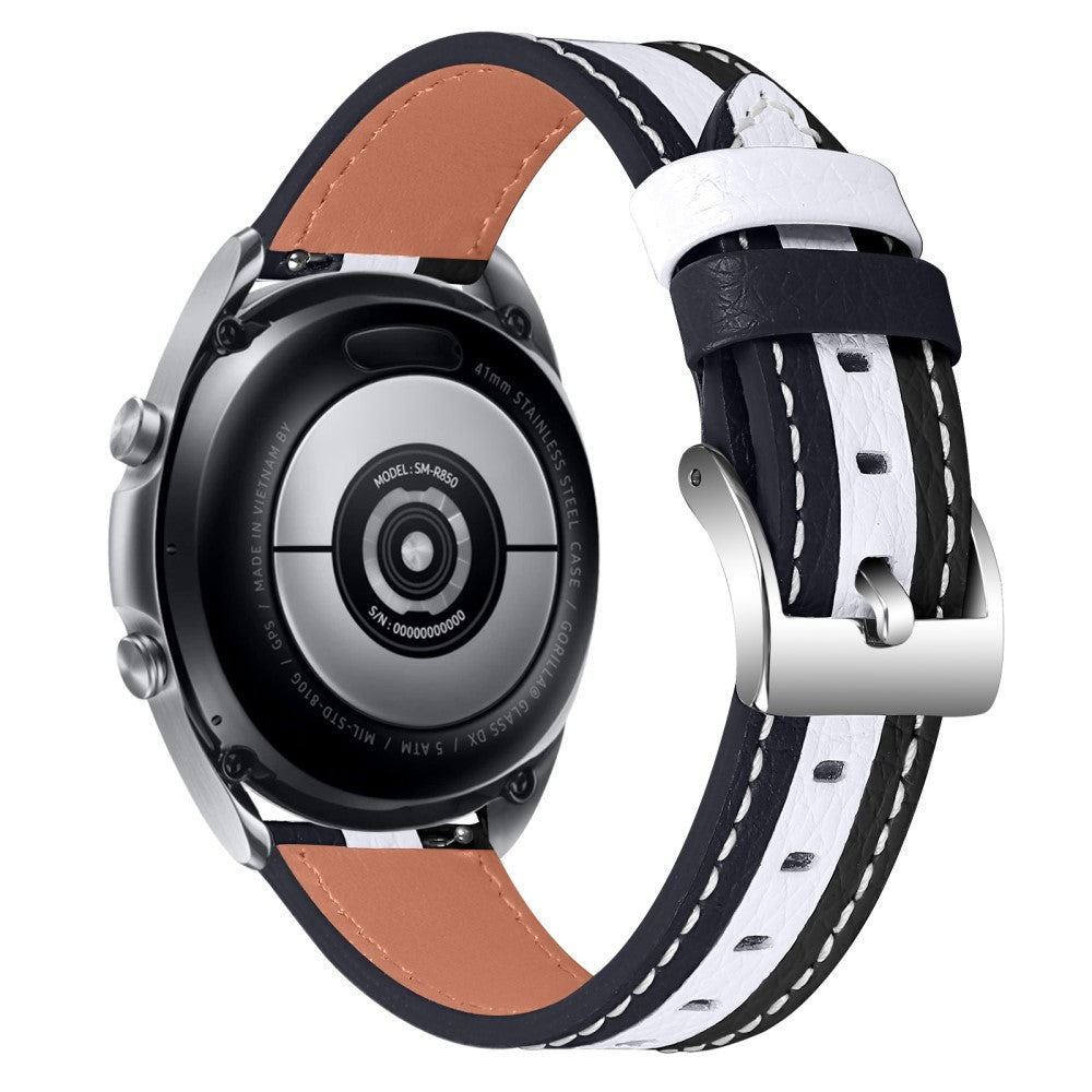 Elegant Garmin Vivomove Style Ægte læder Rem - Hvid#serie_1
