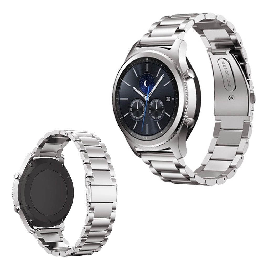 Super holdbart Garmin Vivomove 3S Metal Rem - Sølv#serie_1