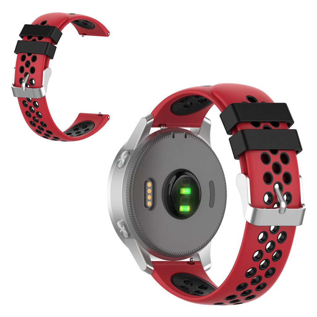 Skøn Garmin Vivoactive 4S / Garmin Vivomove 3S Silikone Rem - Rød#serie_5