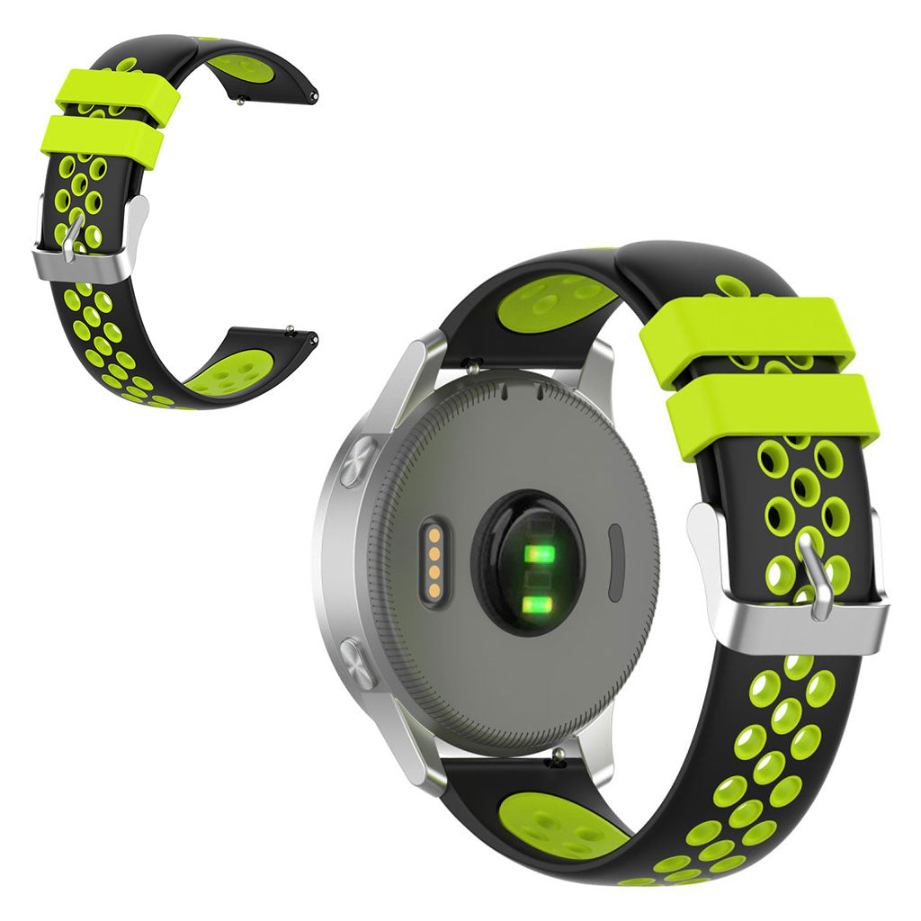 Skøn Garmin Vivoactive 4S / Garmin Vivomove 3S Silikone Rem - Grøn#serie_9