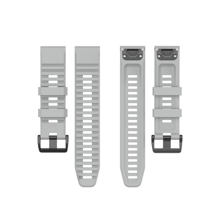 Meget smuk Garmin Fenix 6X Pro Silikone Rem - Sølv#serie_3