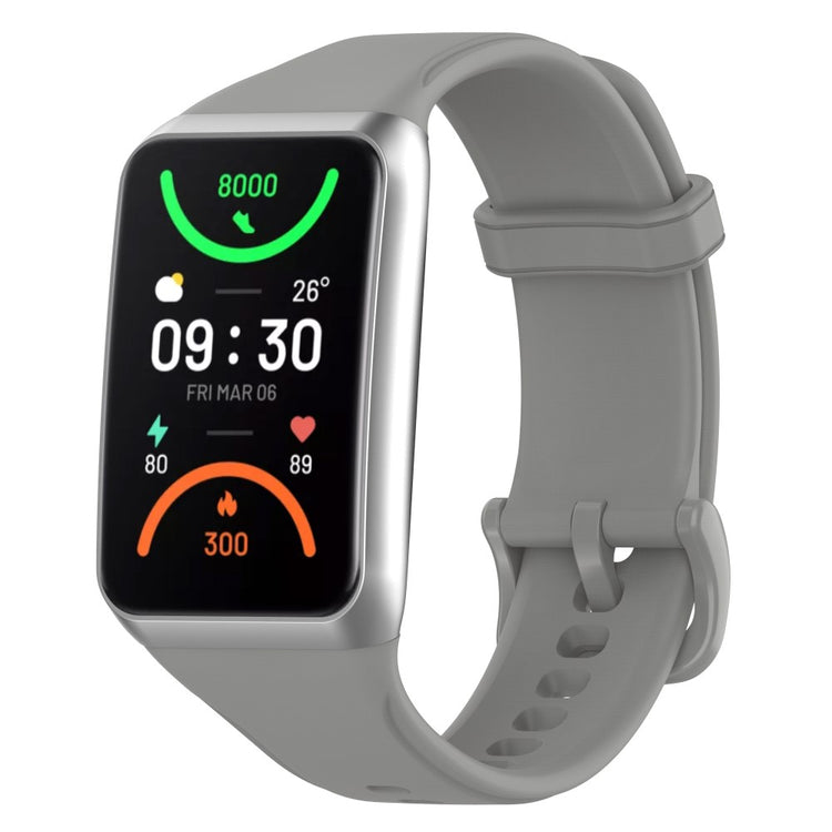 Rigtigt fed Oppo Band 2 Silikone Rem - Sølv#serie_1