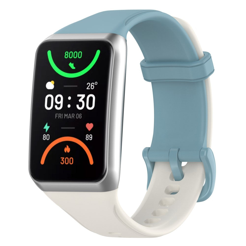 Rigtigt fed Oppo Band 2 Silikone Rem - Hvid#serie_10