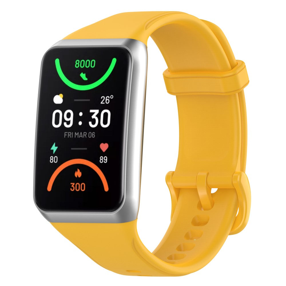 Rigtigt fed Oppo Band 2 Silikone Rem - Gul#serie_6