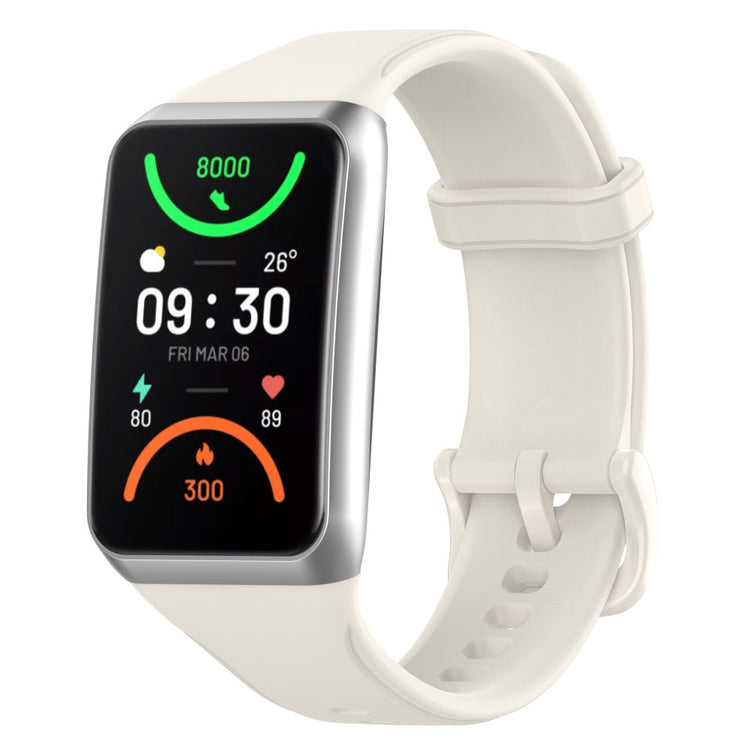 Rigtigt fed Oppo Band 2 Silikone Rem - Hvid#serie_7