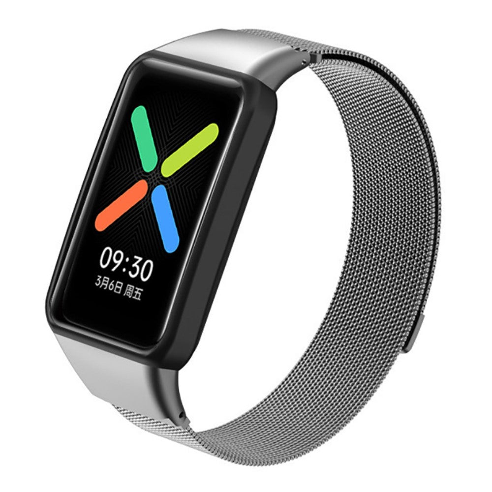 Mega kønt Oppo Watch Free Metal Rem - Sølv#serie_2