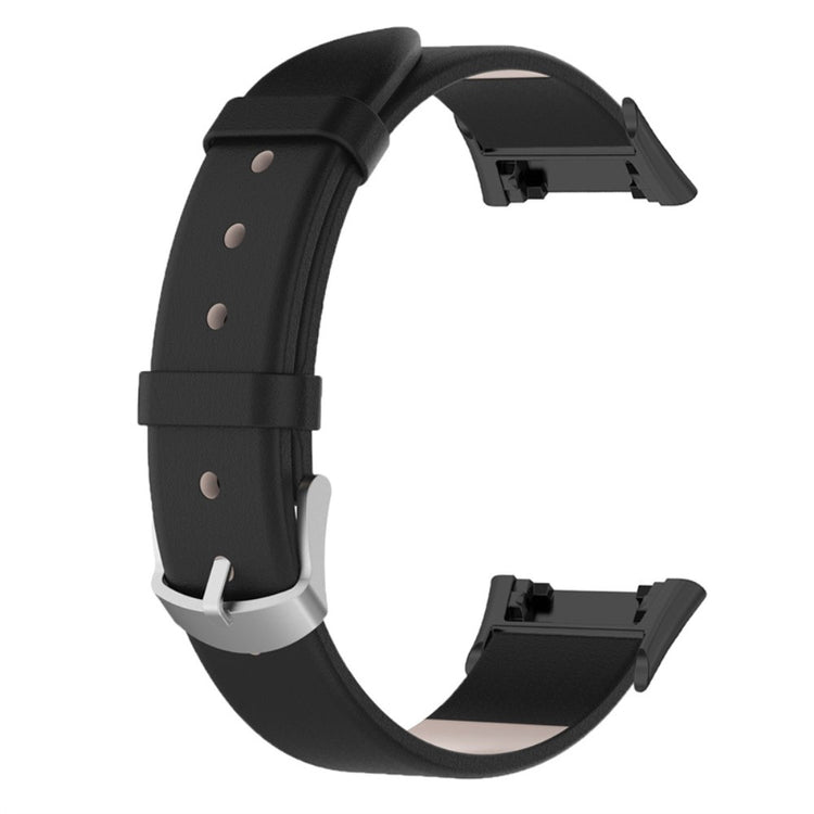 Helt vildt hårdfør Oppo Watch Free Kunstlæder Rem - Sort#serie_2