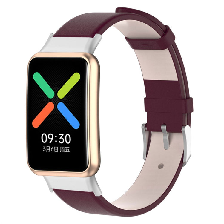 Helt vildt hårdfør Oppo Watch Free Kunstlæder Rem - Rød#serie_5