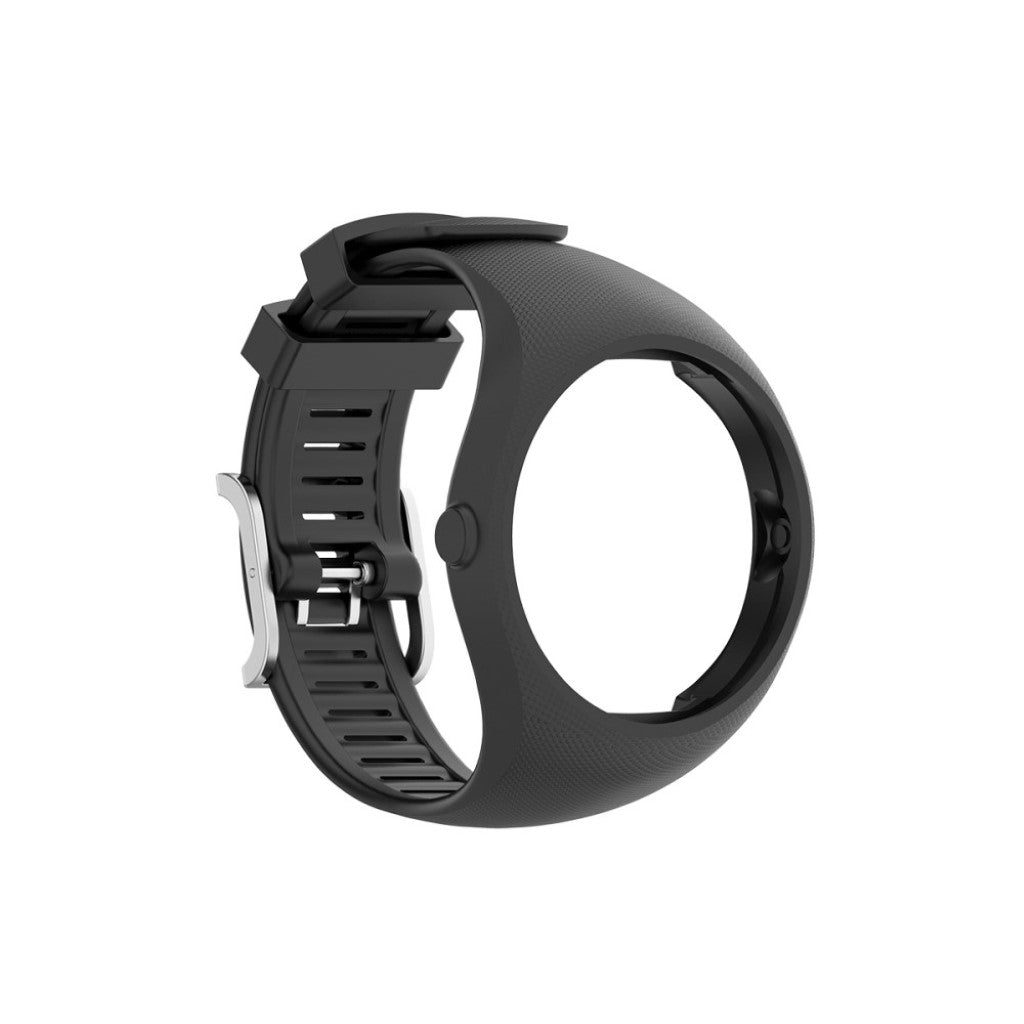 Rigtigt slidstærk Polar M200 Silikone Rem - Sort#serie_1