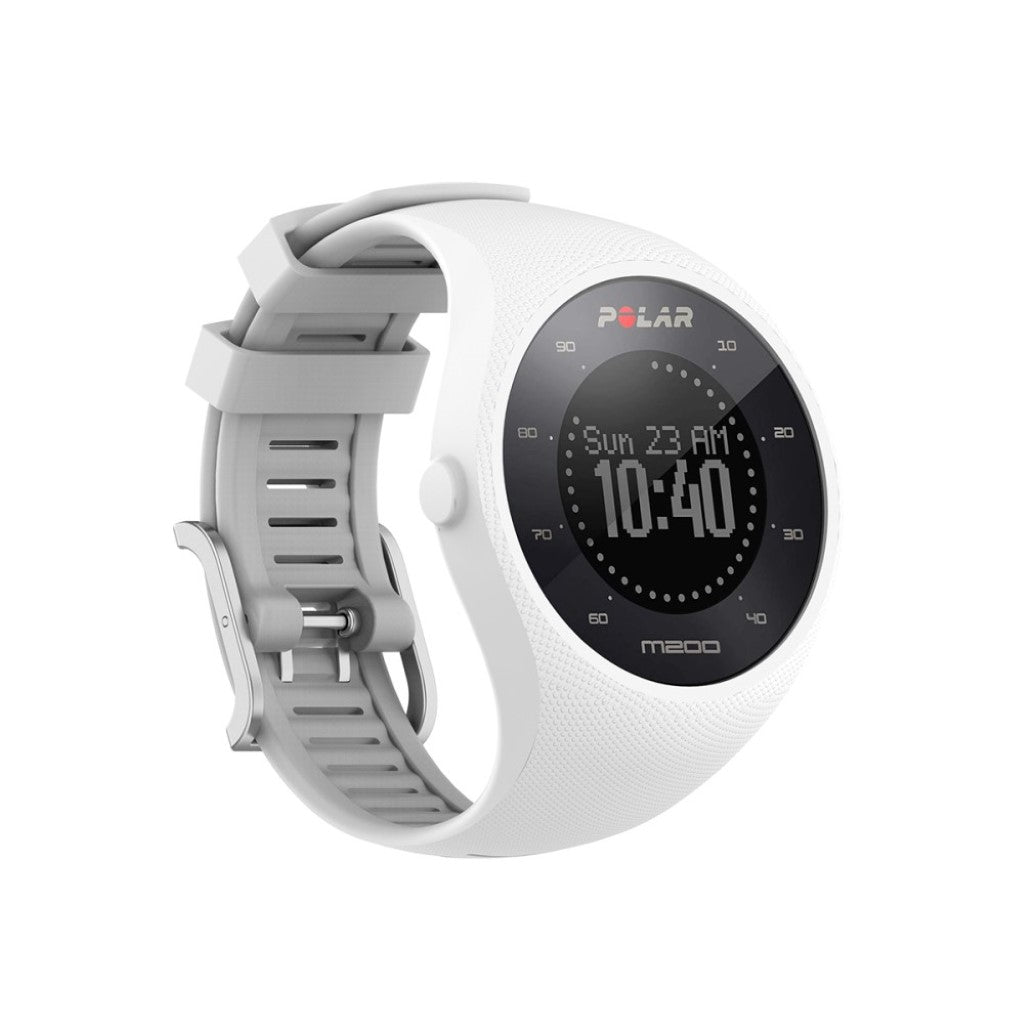 Rigtigt slidstærk Polar M200 Silikone Rem - Hvid#serie_2