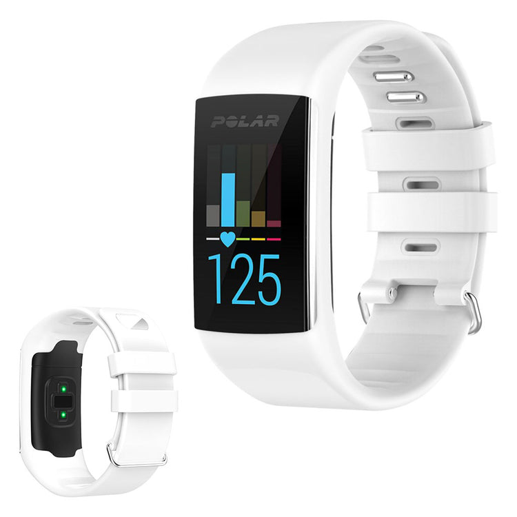 Fortrinligt Polar A370 / Polar A360 Silikone Rem - Hvid#serie_2