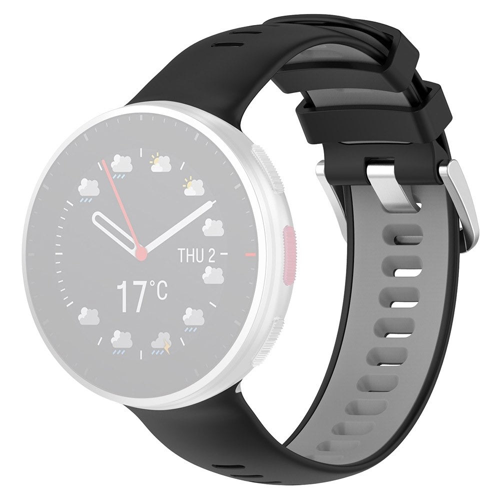 Super hårdfør Polar Vantage V2 Silikone Rem - Sort#serie_1